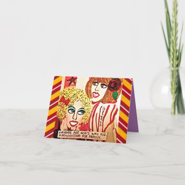 SKYDDSVÄNNER ÄR GODS SÄTT ATT APOLOGISERA KORT (Framsida)