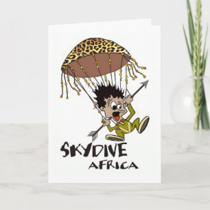 Skydive Afrika Grattis på födelsedagen-kort Kort