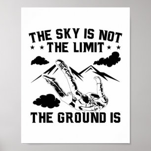 Skydive Hobby   Skydiving Fallskärm Gift Idea Poster