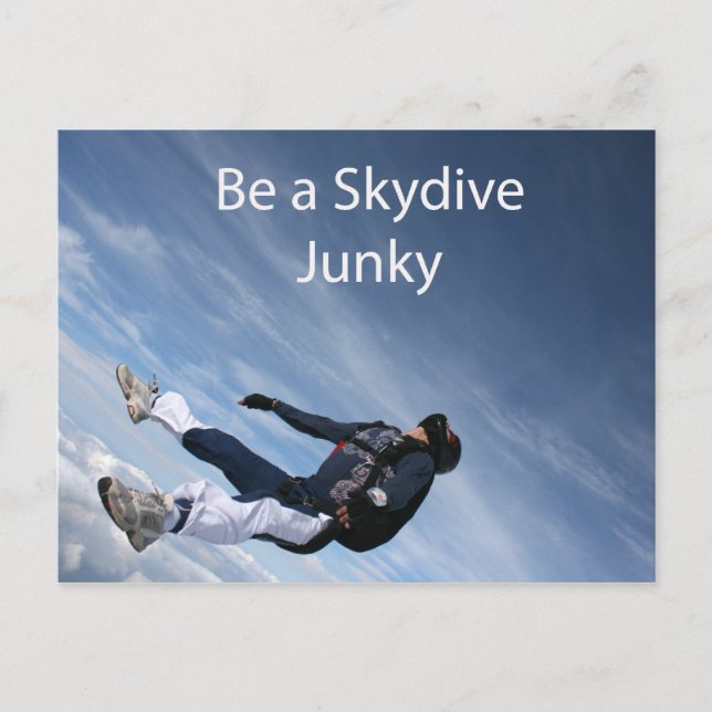 Skydive junky vykort (Framsida)