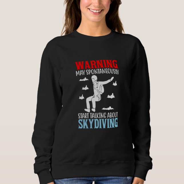 Skydive Parachute Parachutist Skydiver Skydiving   T Shirt (Framsida)