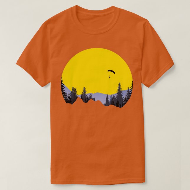 Skydive Parachuting in Mountain Range T Shirt (Design framsida)