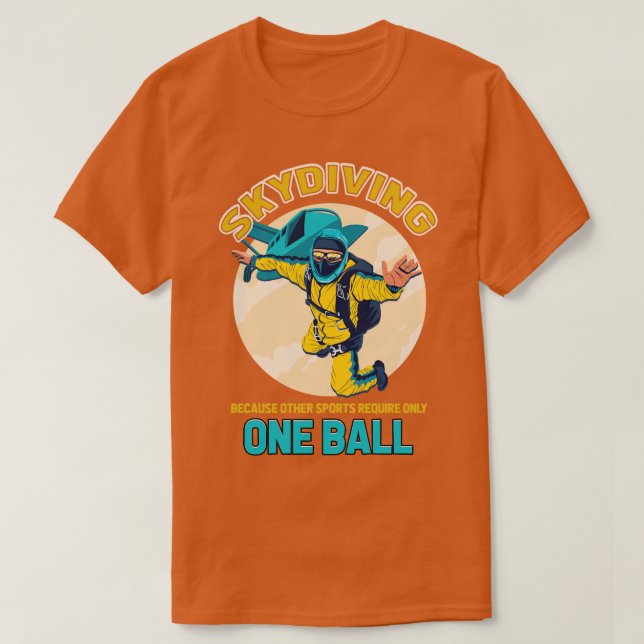 Skydive parachutist fallskärm skydiver-presentidé t shirt (Design framsida)
