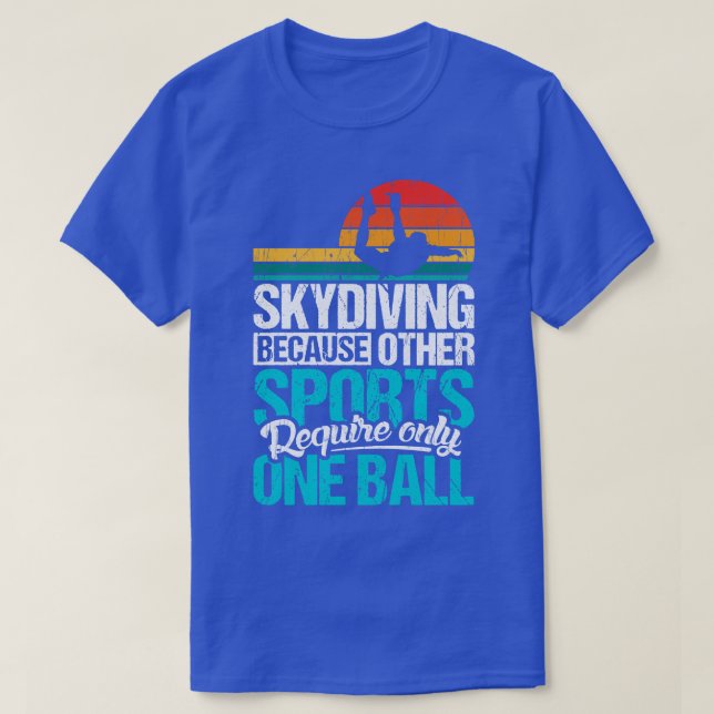 Skydive parachutist fallskärm skydiver-presentidé t shirt (Design framsida)