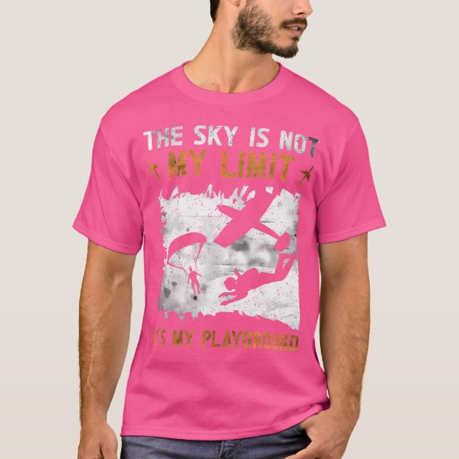 Skydive Parachutist Paragliding Paraglider Skydivi T Shirt (Framsida)