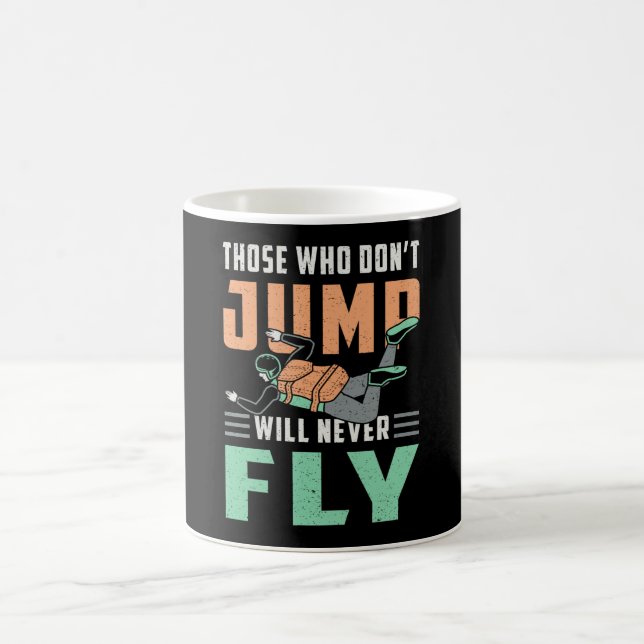 Skydive Skydive Jump Skydiver Retro Funny Gift Kaffemugg (Center)