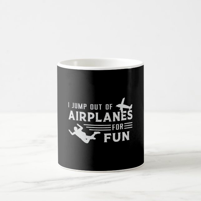 Skydive Skydive Skydiver Jump Flygplan Funny Gift Kaffemugg (Center)