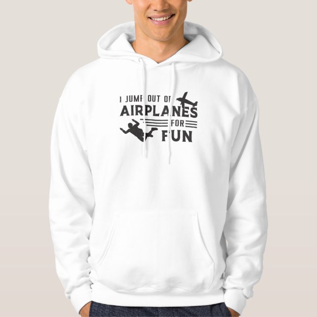 Skydive Skydive Skydiver Jump Flygplan Gift Idea Hoodie (Framsida)