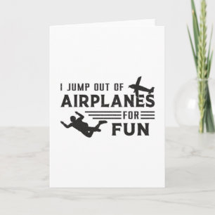 Skydive Skydive Skydiver Jump Flygplan Gift Idea Kort