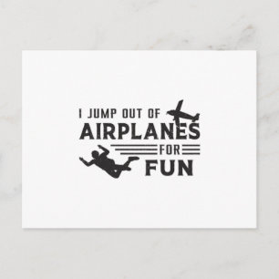 Skydive Skydive Skydiver Jump Flygplan Gift Idea Vykort