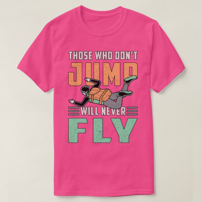 Skydive Skydive Skydiver Jump Retro Funny Gift T Shirt (Design framsida)