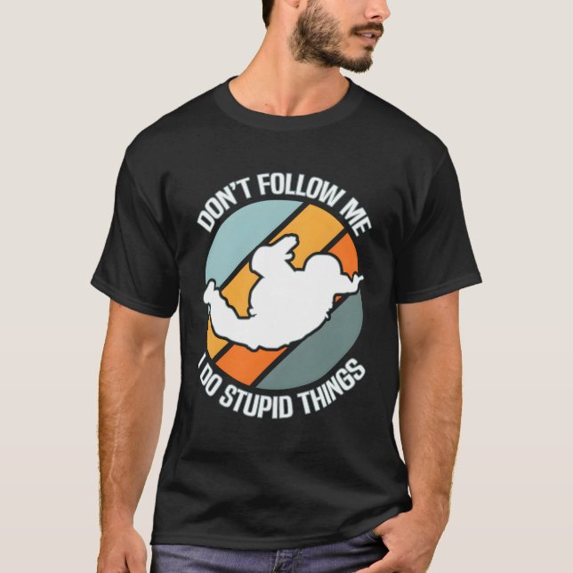 Skydive Skydiving Fallskärm Skydiver T Shirt (Framsida)