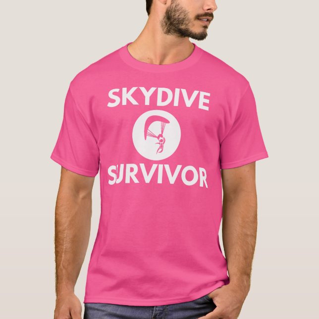 Skydive Survivor Funny Skydiving T Shirt (Framsida)