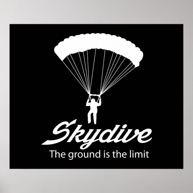 Skydive the Ground är gränsen Poster (Framsidan)