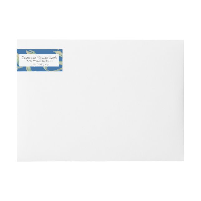 Skydiver Blue Address Label Etikettband (Framsidan)