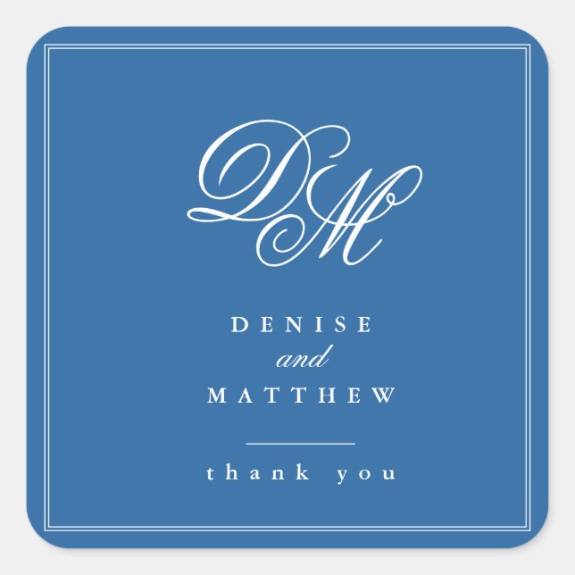 Skydiver Blue Fyrkantigt Klistermärke (Framsida)