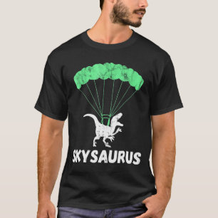 Skydiver Dinosaurs Skydiving Fallskärm Jumping Tre T Shirt