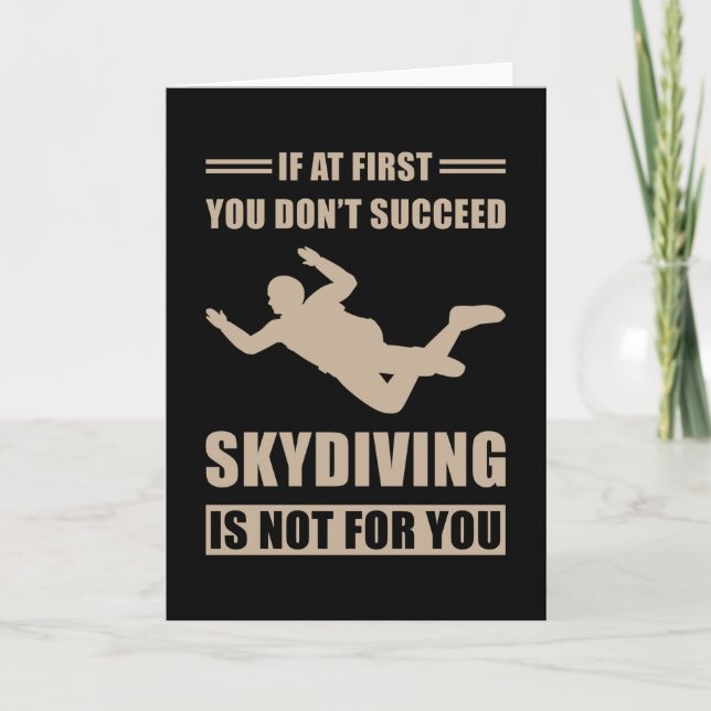 Skydiver Fallskärm Kort (Framsida)
