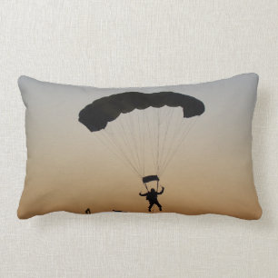 Skydiver Fallskärm vid Sunset Himlar Diver Lumbarkudde