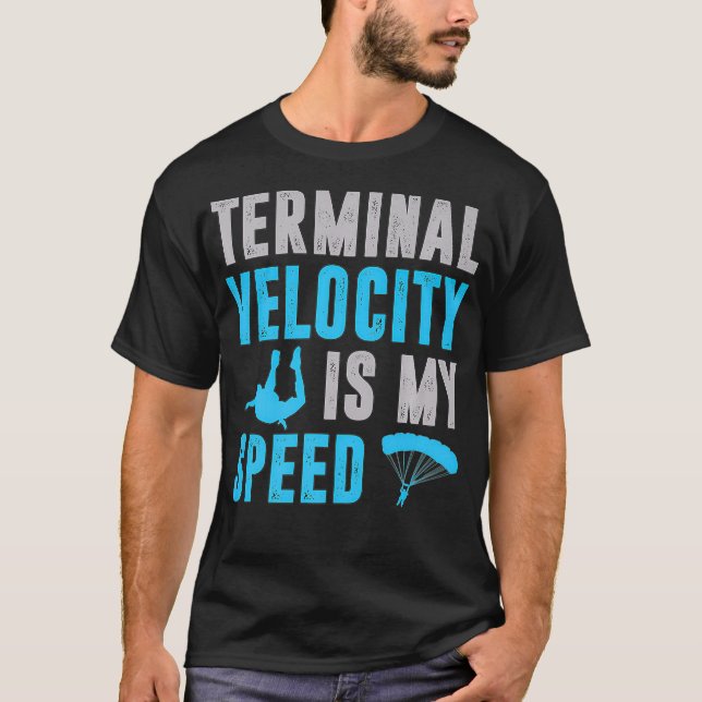 Skydiver ger För manar Pappa Terminal Funn T Shirt (Framsida)
