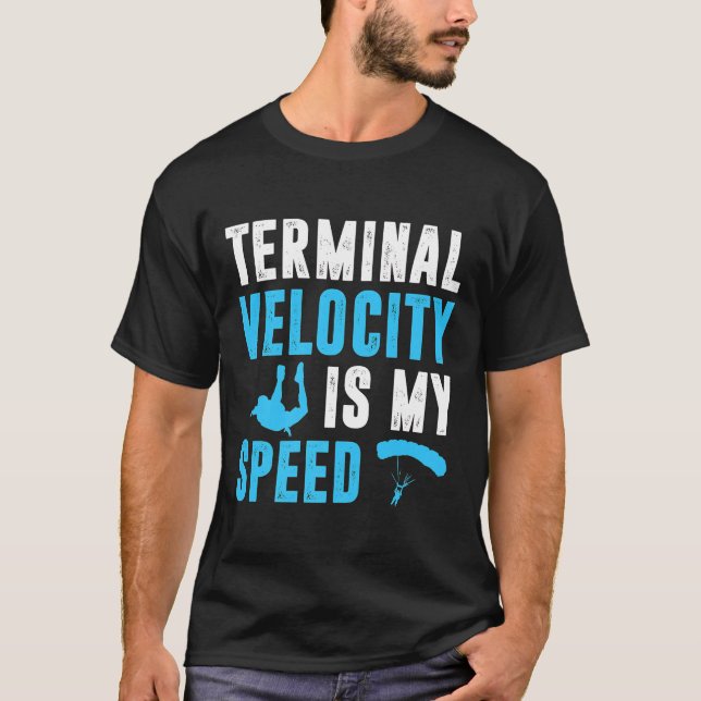 Skydiver ger För manar Pappa Terminal Funn T Shirt (Framsida)