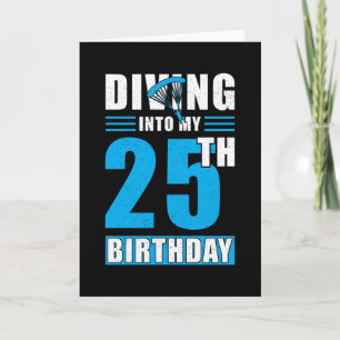 Skydiver Gift 25:e födelsedagen Kort