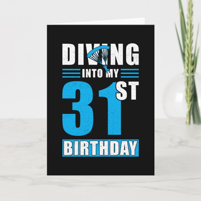 Skydiver Gift 31a Birthday Kort (Framsida)