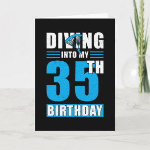 Skydiver Gift 35e Birthday Kort