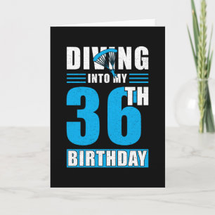 Skydiver Gift 36:e födelsedagen Kort