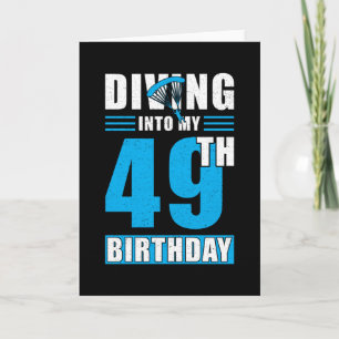 Skydiver Gift 49:e födelsedagen Kort