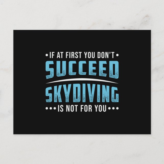 Skydiver har lyckats Skydiving Skydive Fallskärm F Vykort (Framsida)