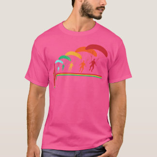 Skydiver Heartslag Färg Funny Skydiving T Shirt