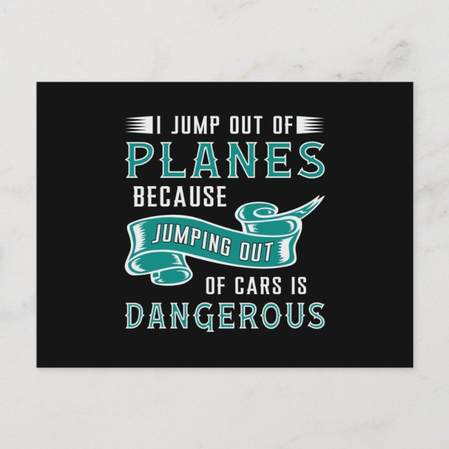 Skydiver hoppar ut från Skydive Skydive i Flygplan Vykort (Framsida)