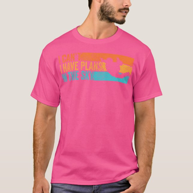 Skydiver jag kan inte ha planer i Himmel Skydiving T Shirt (Framsida)