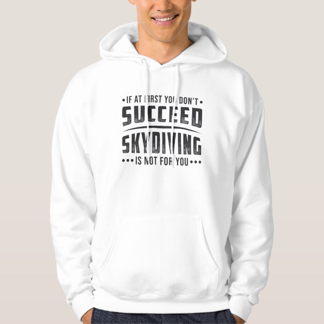 Skydiver lyckades Skydiving Skydive Fallskärm Cool Hoodie (Framsida)