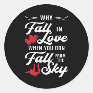 Skydiver när du kan komma från Himlar Skydive Runt Klistermärke