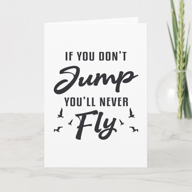 Skydiver om du inte hoppar kommer du aldrig att fl kort (Framsida)