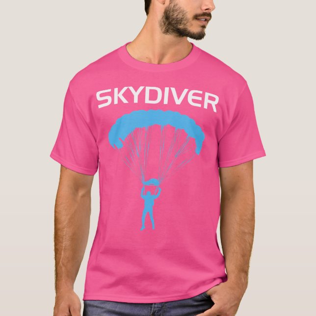 Skydiver Parachuting Skydiving T Shirt (Framsida)