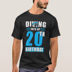 Skydiver Parachutist Birthday - Diving into My 20T T Shirt