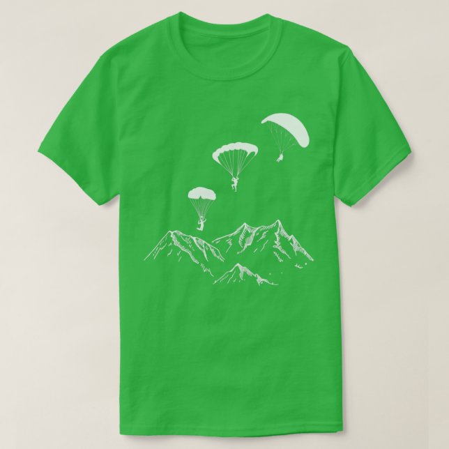 Skydiver Paragli Skydiver Paragli för utomhusbruk T Shirt (Design framsida)