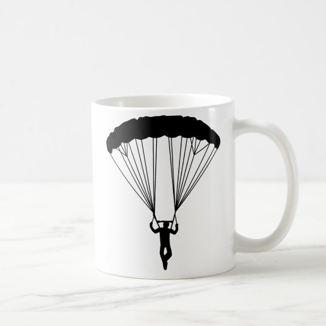 skydiver silhouette kaffemugg (Höger)