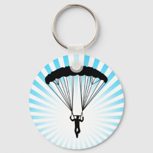skydiver silhouette nyckelring