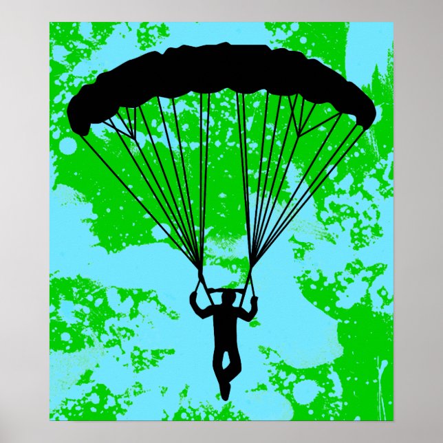 skydiver silhouette poster (Framsidan)