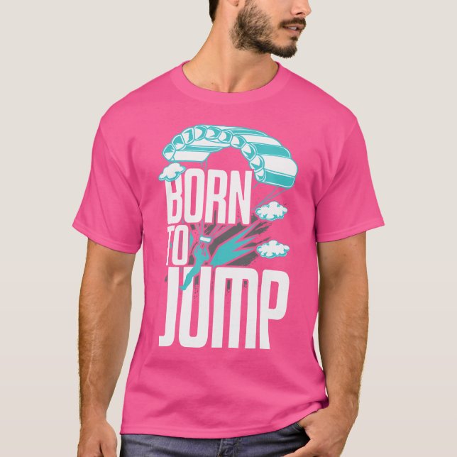 Skydiver Skydive Jumping Fallskärm Base Jump Sky T Shirt (Framsida)