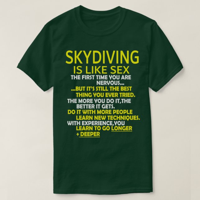 Skydiver Skydiver Fallskärm Parachuting T Shirt (Design framsida)