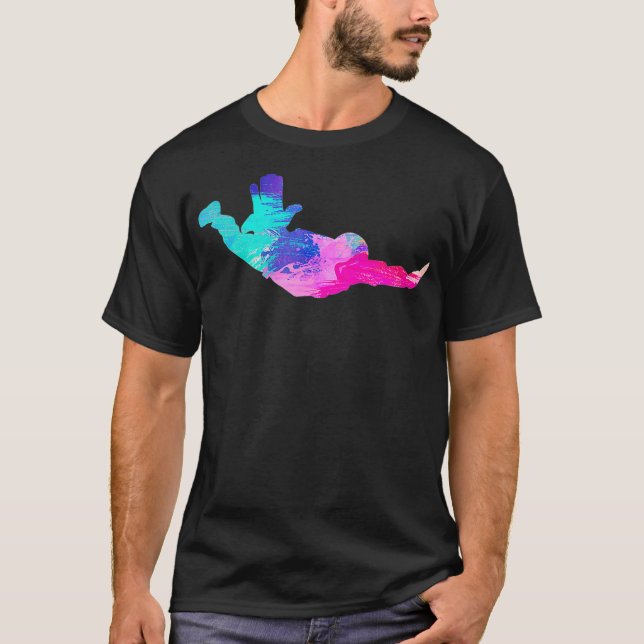 Skydiver Skydiver Parachuting Retro T Shirt (Framsida)