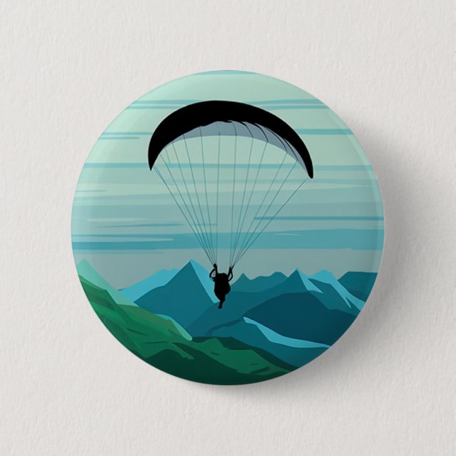 Skydiver Skydiving Parachuting Skydive Gift Knapp (Framsida)