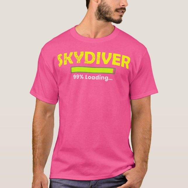 Skydiver Skydiving Parachuting T Shirt (Framsida)