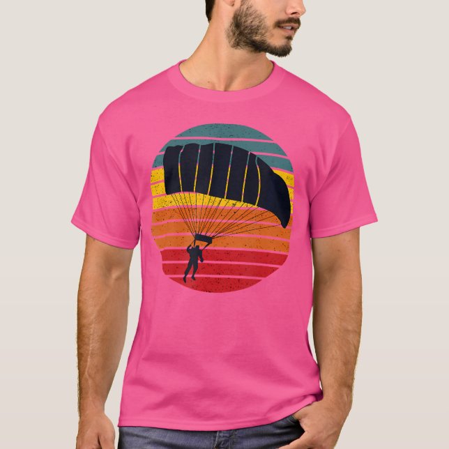 Skydiver Sunset Fallskärm Skydiving Parachuting T Shirt (Framsida)