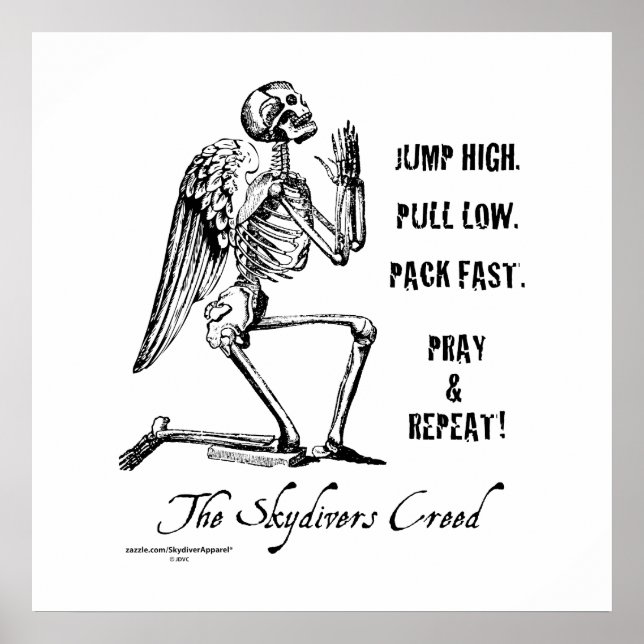 Skydivers Creed Poster (Framsidan)